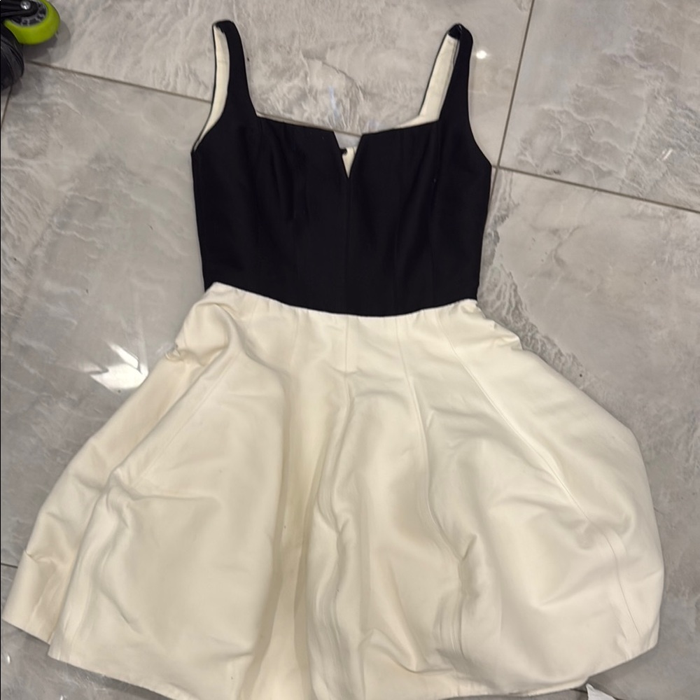Elegant Black and White Dress